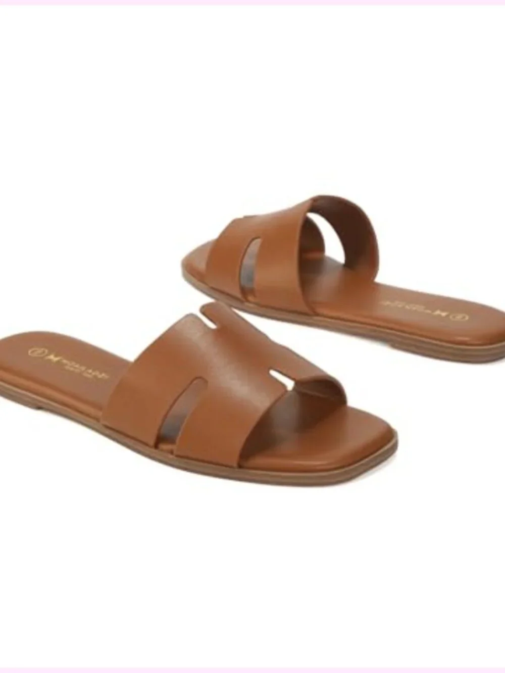 Women's Flat Sandals, Slip On Slide with Memory Foam Insole, Non-Slip Outsole